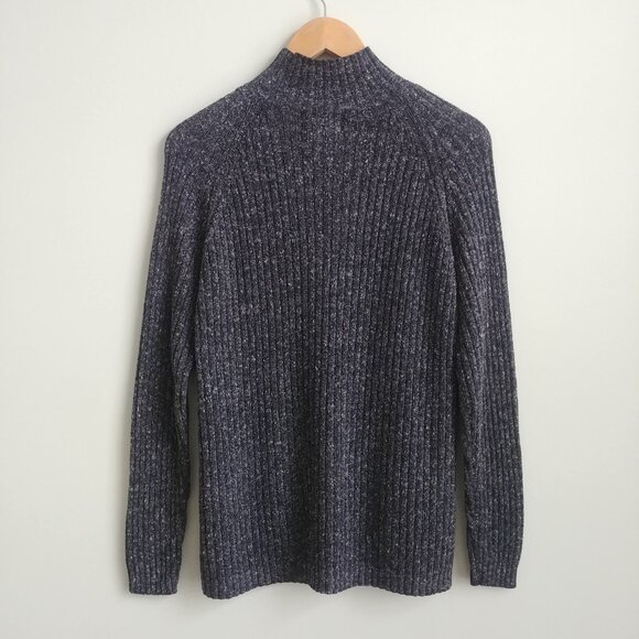Vintage Pelican Cove mockneck cotton blend ribbed sweater top Large flecked - Picture 10 of 15